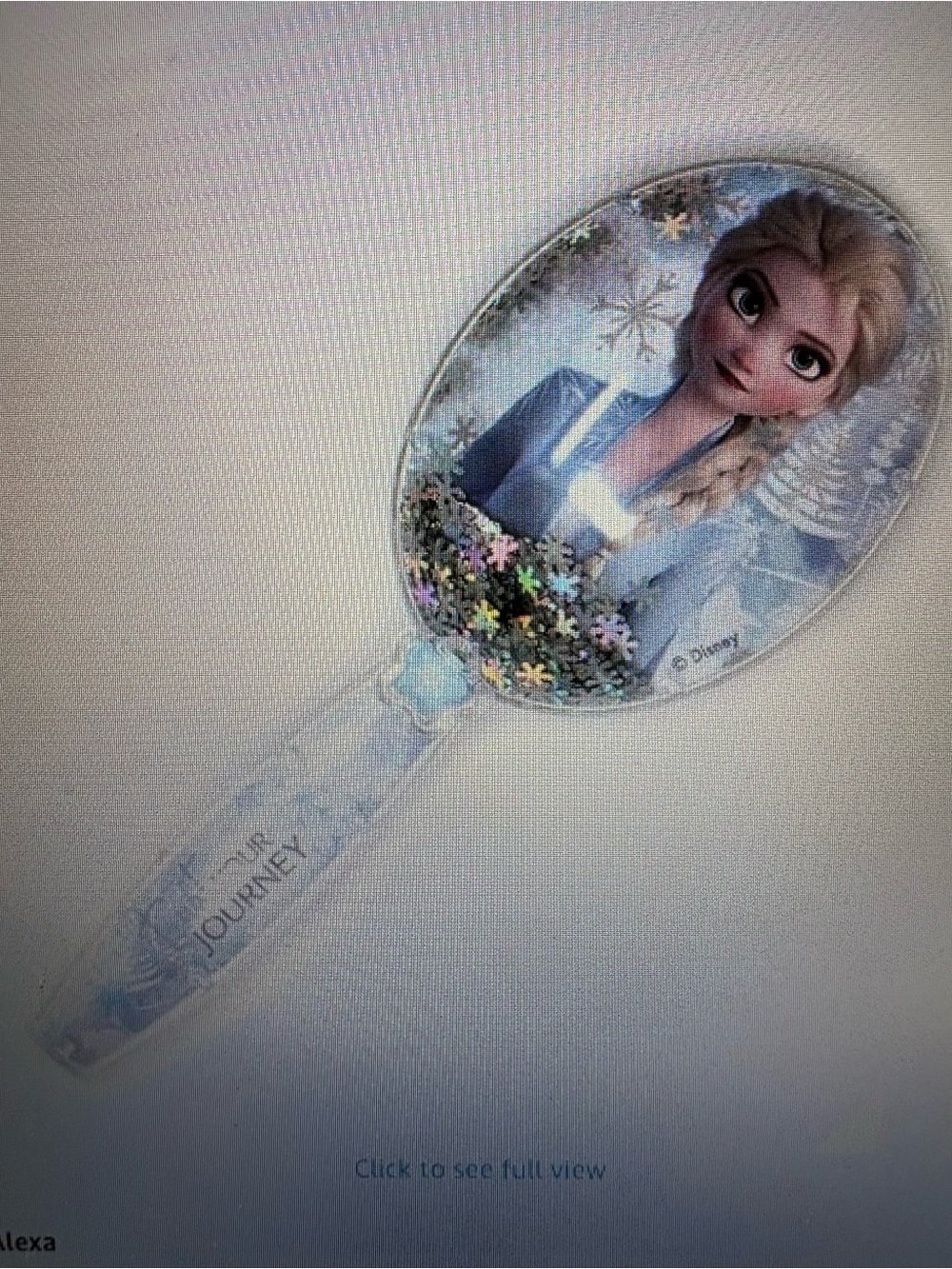 Disney Frozen ll NWT Elsa Blue Glitter Paddle Hair Brush Snowflake Confetti